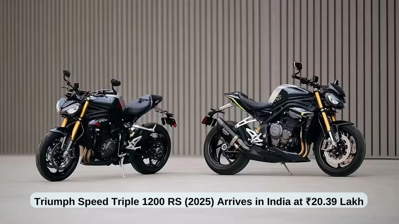 Triumph Speed Triple 1200 RS (2025) Arrives in India at ₹20.39 Lakh