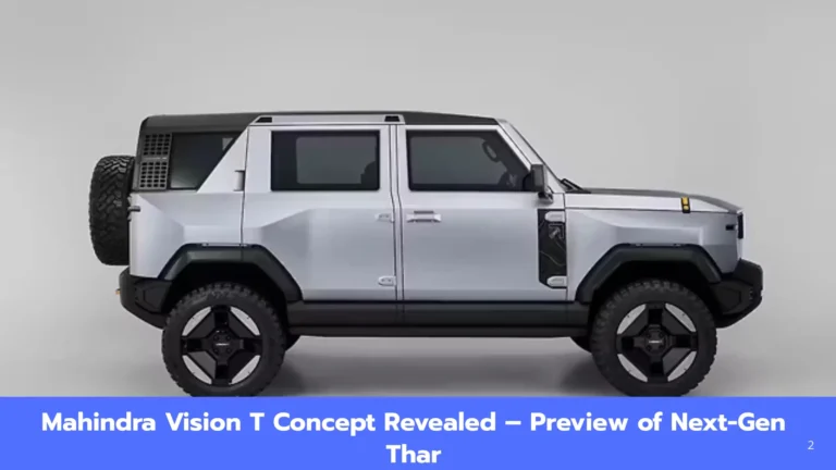 Mahindra Vision T Concept Revealed – Preview of Next-Gen Thar SUV