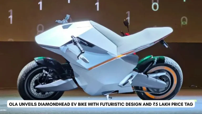 Ola Unveils Diamondhead EV Bike with Futuristic Design and ₹5 Lakh Price Tag