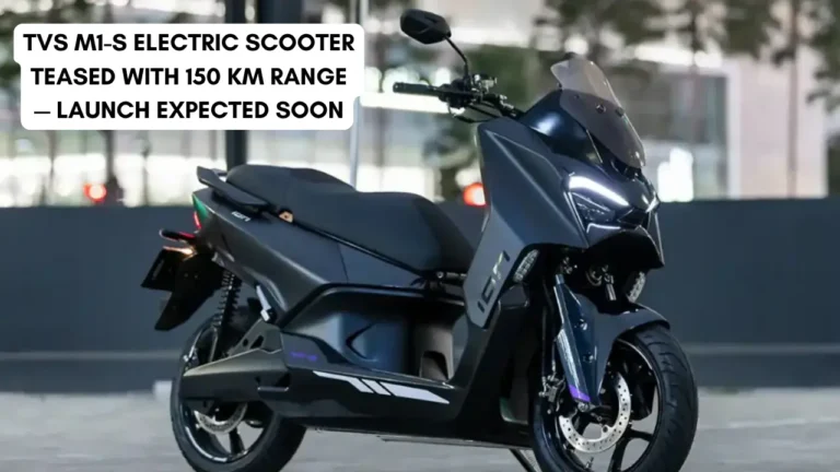 TVS M1-S Electric Scooter Teased With 150 Km Range — Launch Expected Soon