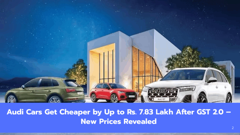 Audi Cars Get Cheaper by Up to Rs. 7.83 Lakh After GST 2.0 – New Prices Revealed