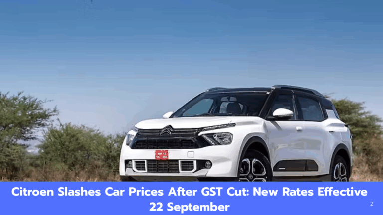 Citroen Cars Now Cheaper in India: GST Cut Brings Savings Up to ₹2.7 Lakh