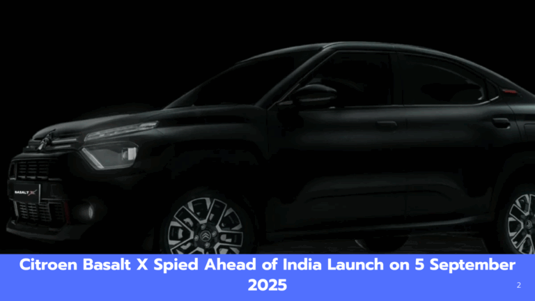 Citroen Basalt X Spied Ahead of India Launch on 5 September 2025