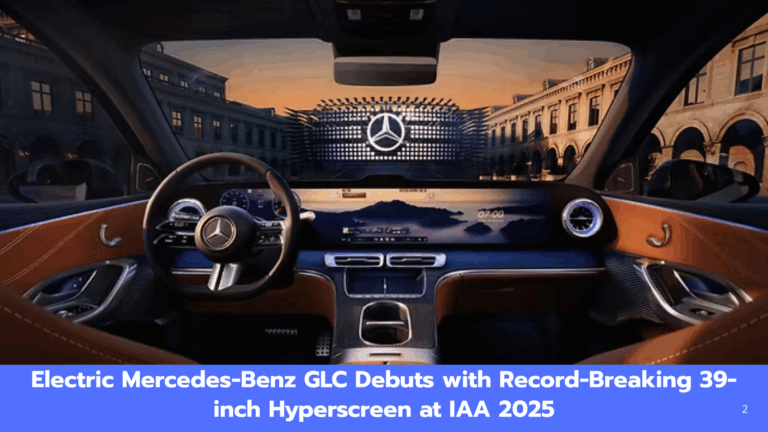 Mercedes-Benz Electric GLC Interior Revealed: 39-inch Display, Ambient Lighting & Luxury Features