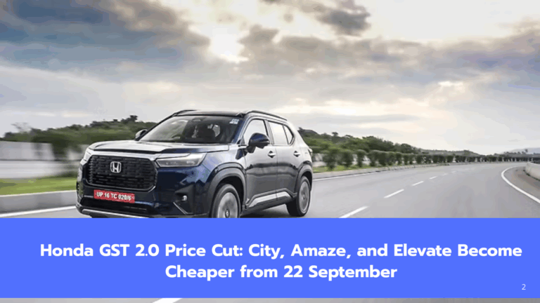 Honda Cars India Announces Price Reduction on City, Amaze & Elevate Ahead of GST 2.0