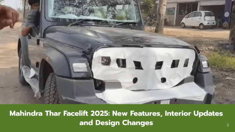 Mahindra Thar 3-Door Facelift Launched Soon – Rear Camera and Armrest Added