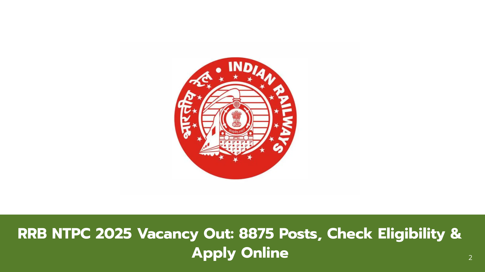 RRB NTPC 2025 Notification Released: 8875 Posts Across India