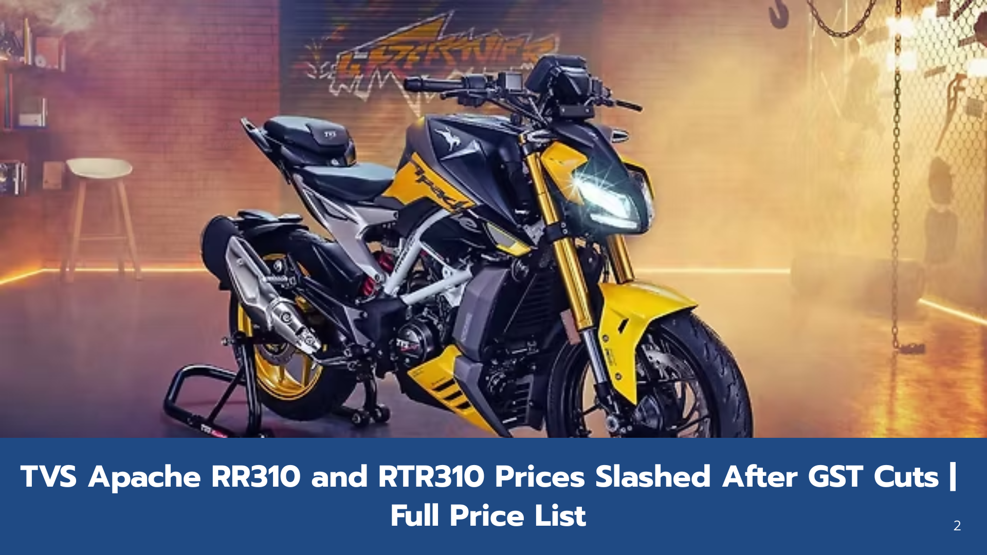 TVS Apache RR310 and RTR310 Prices Slashed After GST Cuts | Full Price List