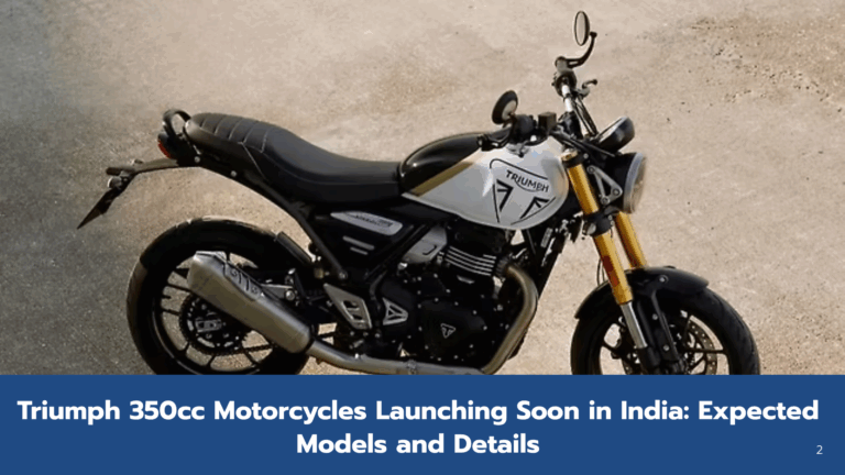 Triumph to Expand India Lineup with 350cc Motorcycles – Full Details Here
