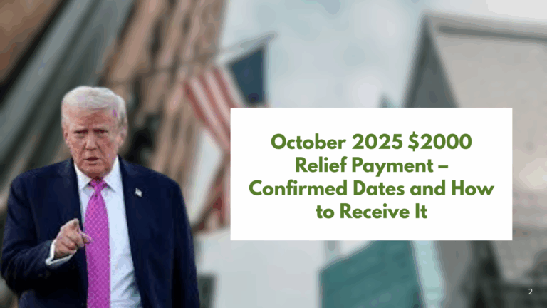 $2000 One-Time Direct Deposit Coming in October 2025 – Check Your Eligibility
