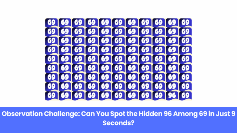Observation Challenge: Can You Spot the Hidden 96 Among 69 in Just 9 Seconds?