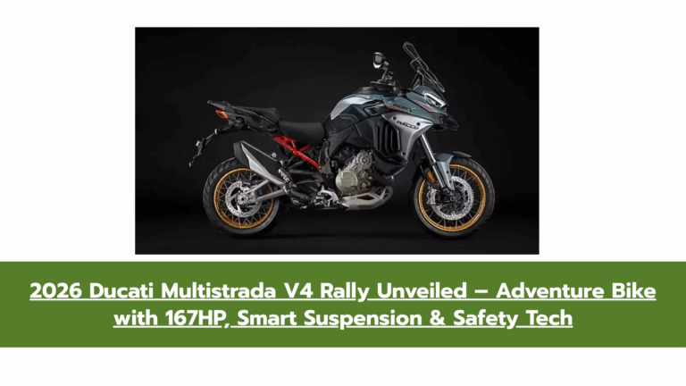 New Ducati Multistrada V4 Rally 2026 – Powerful V4 Engine, Forward Collision Warning & Premium Features