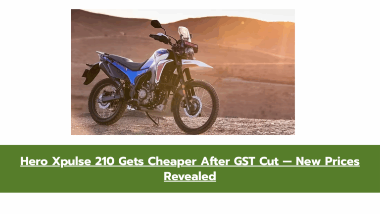 Hero Xpulse 210 New Price List After GST Cut — Base & Top Variants Updated