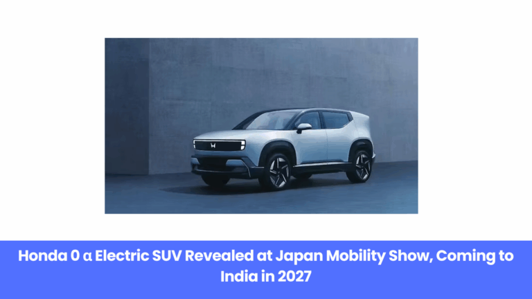 Honda 0 α Electric SUV Revealed at Japan Mobility Show, Coming to India in 2027