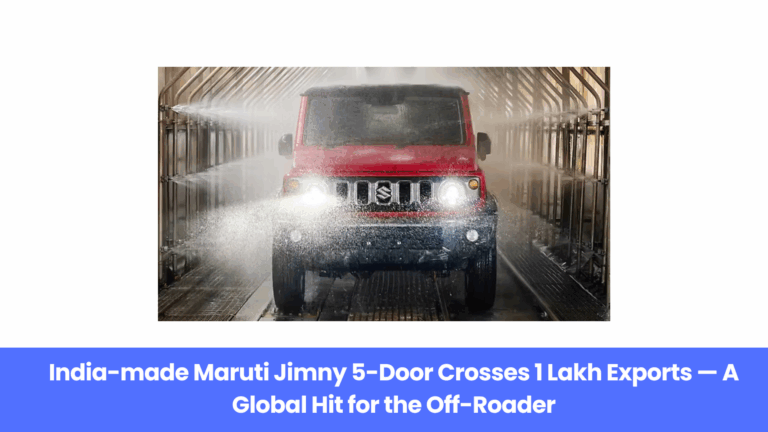 Maruti Suzuki Jimny 5-Door Achieves 1 Lakh Export Milestone — A Made-in-India Success Story