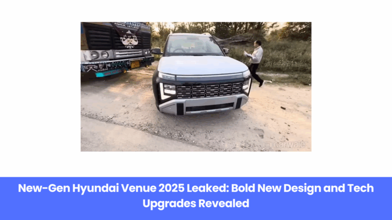 Hyundai Venue 2025 Leaked in Full: Bigger Grille, Connected Taillamps, and Modern Dashboard