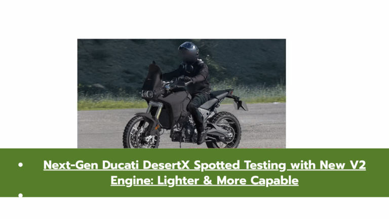 Next-Gen Ducati DesertX Spotted Testing with New V2 Engine: Lighter & More Capable