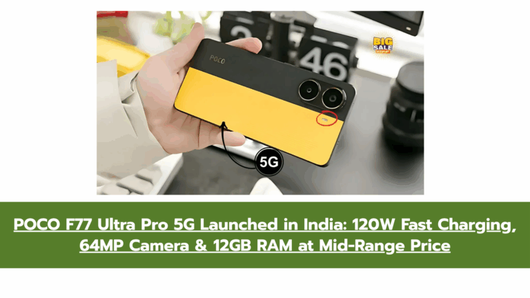 POCO F77 Ultra Pro 5G Arrives in India – 120W Charging, 64MP Camera & Dimensity 9200+ Power
