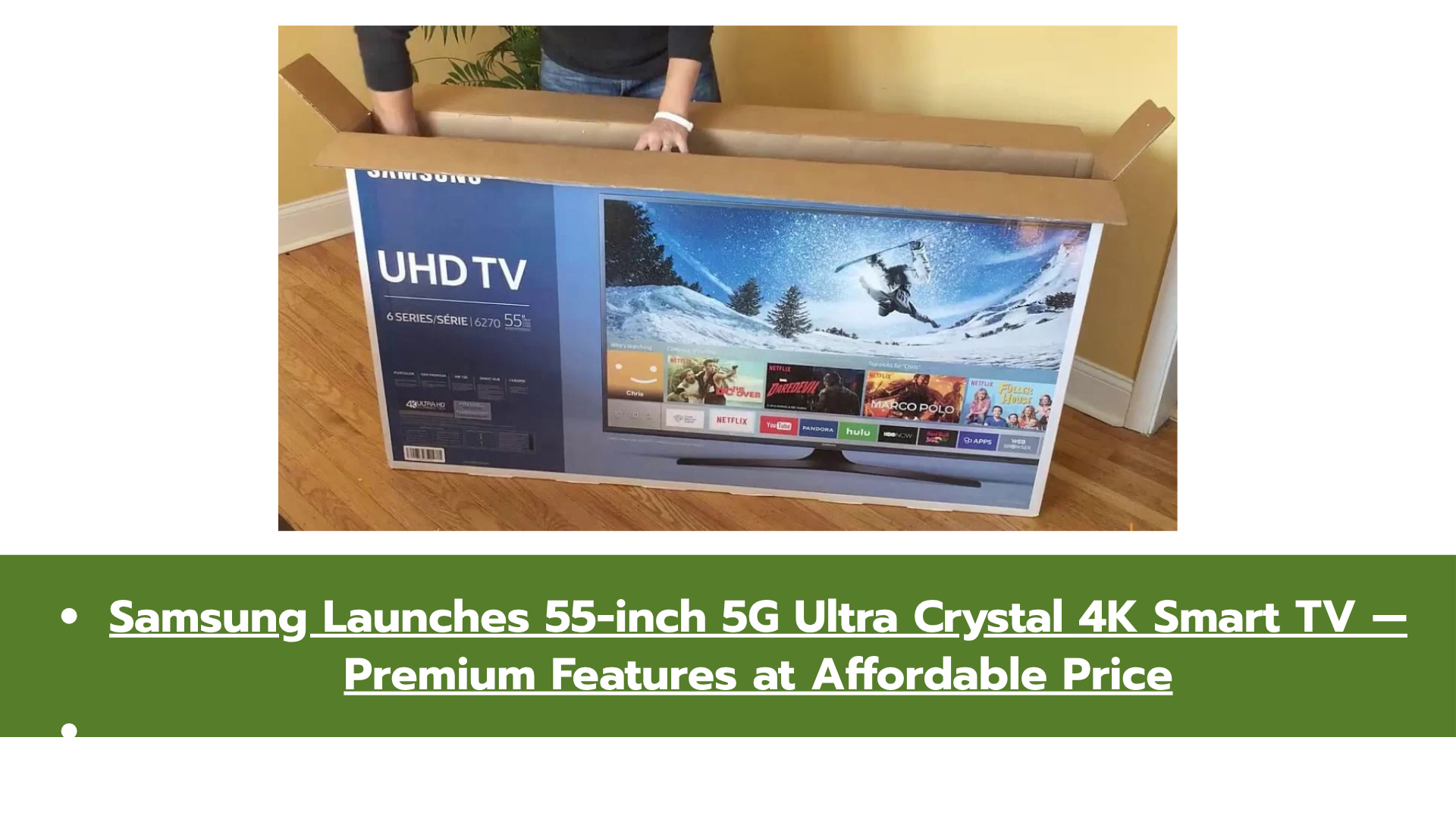 Samsung Launches 55-inch 5G Ultra Crystal 4K Smart TV — Premium Features at Affordable Price