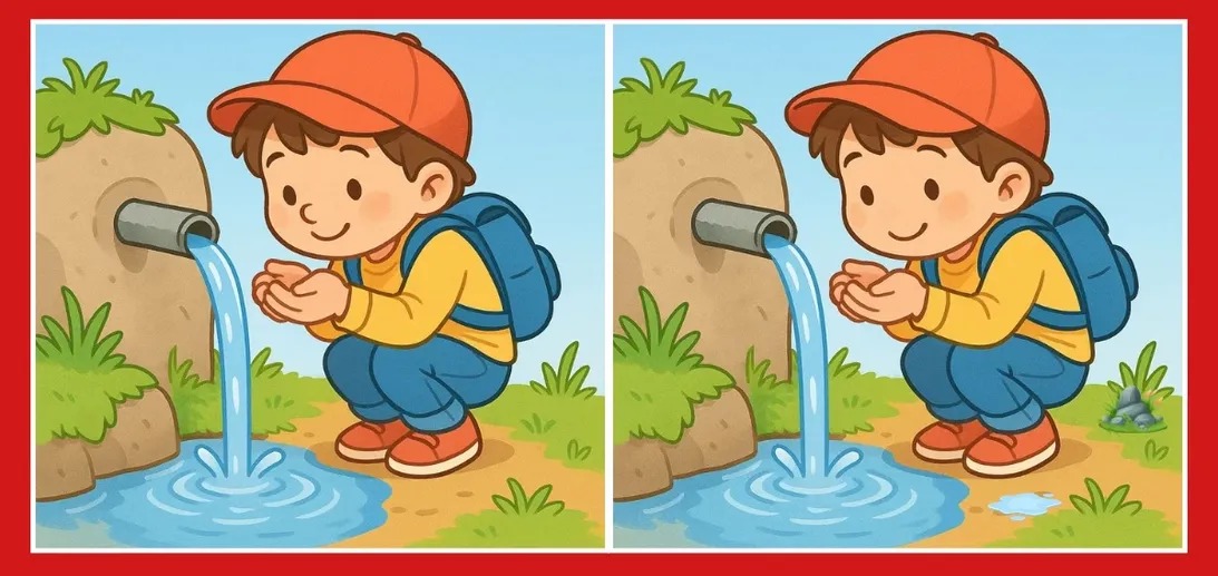 Spot the Difference Challenge Spot the Difference Challenge: Can You Find 3 Differences in This Man Drinking Water Image?