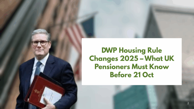 UK Pensioners Alert: DWP Housing Rules Overhauled From 21 October 2025