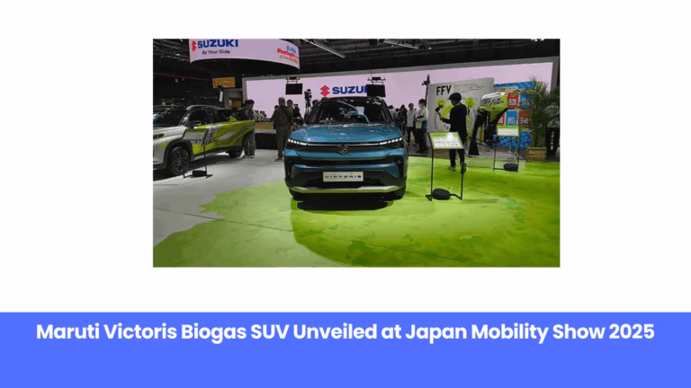 Maruti Victoris Biogas SUV Showcased — Runs on Dairy Waste Fuel!
