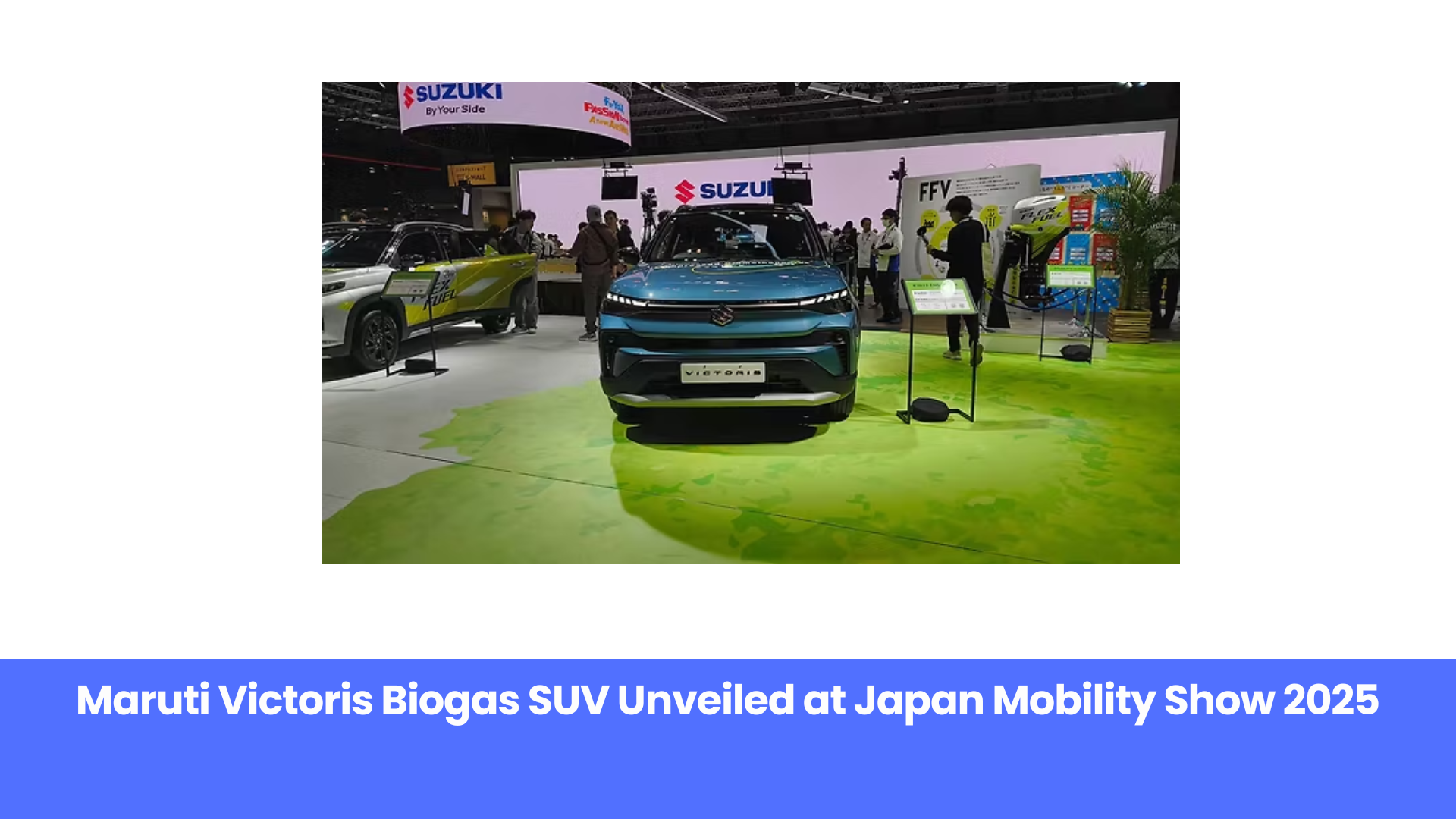 Maruti Victoris Biogas SUV Showcased — Runs on Dairy Waste Fuel!