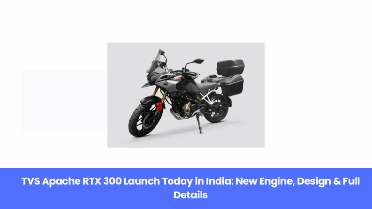 TVS Apache RTX 300 Launch Today in India