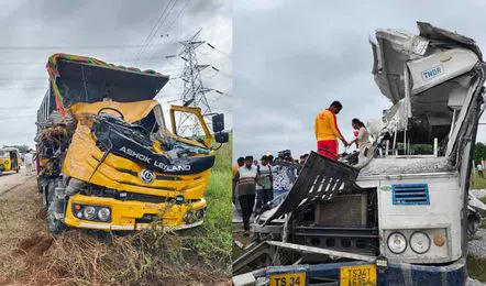24 Dead As Truck Rams Into Bus In Telangana’s Ranga Reddy — PM Modi Announces Compensation