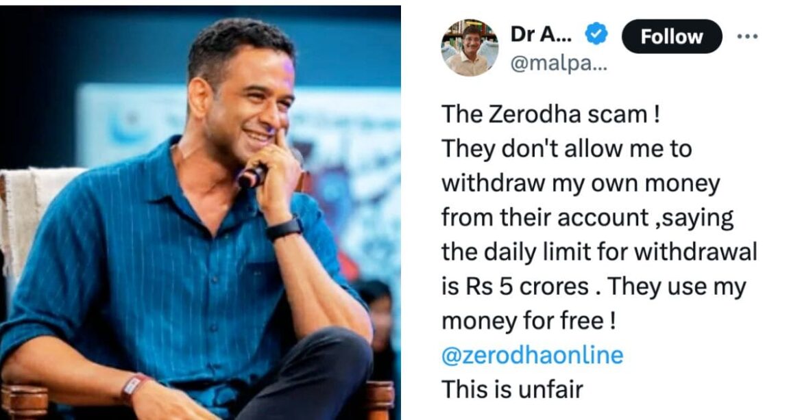Nithin Kamath Breaks Silence on ₹5 Crore Zerodha Withdrawal Limit Controversy