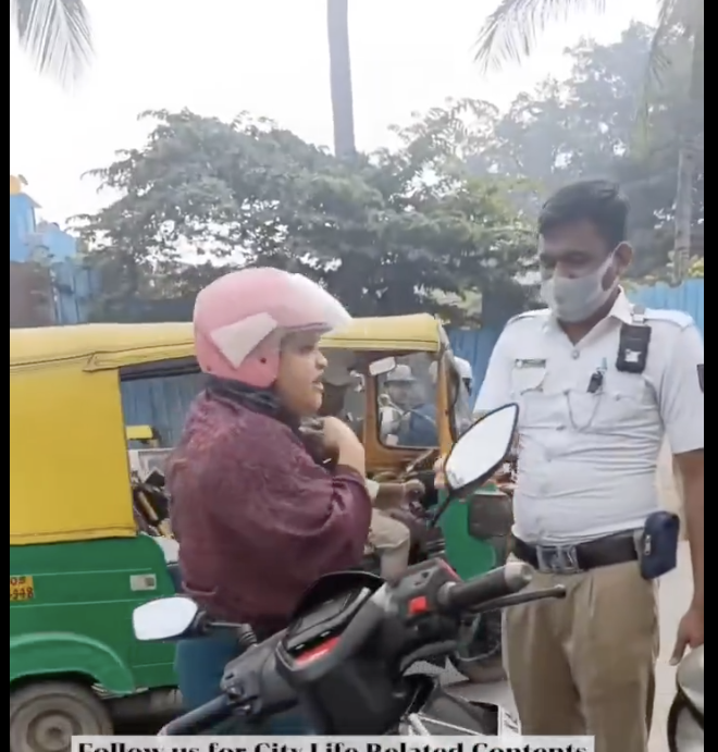 Bengaluru woman rides wrong-way, hits auto, then argues, video goes viral