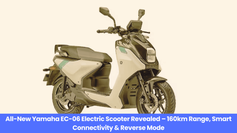 Yamaha Enters EV Game with EC-06: 160km Range, 4kWh Battery, Price Coming Soon