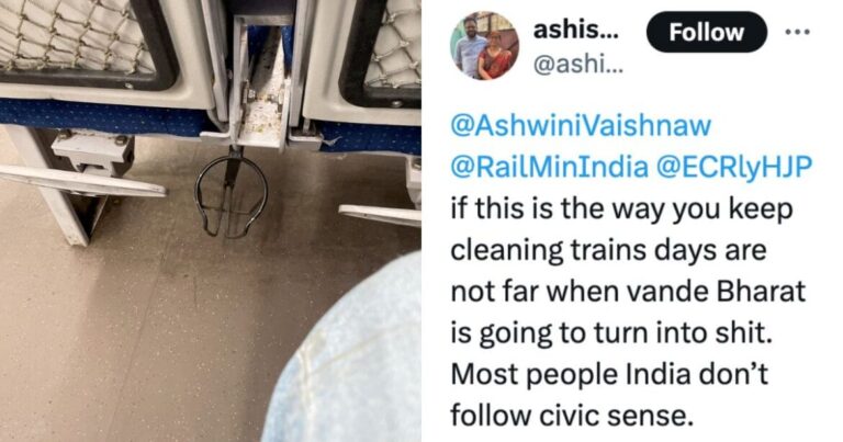 Indian Railways Responds After Passenger Shares Dirty Vande Bharat Photos: ‘It’ll Turn Into a Mess’