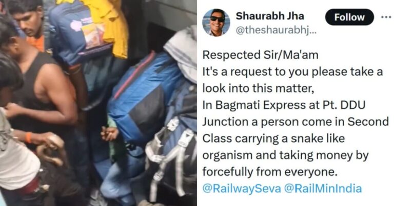 Railways Respond After Passenger Spots Man Carrying Snake And Demanding Money On Train