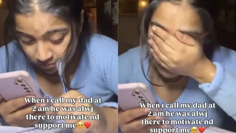Daughter Breaks Down At 2 AM Due To Career Stress; Father’s Emotional Pep Talk Goes Viral