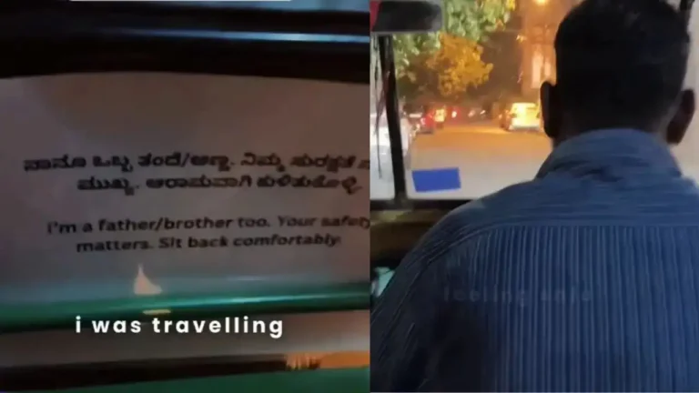 Rapido Auto Driver’s Note Makes Bengaluru Woman Feel Safe During Late-Night Ride