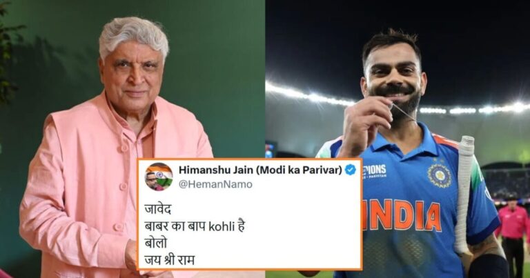 Javed Akhtar Responds To Trolls After Praising Virat Kohli