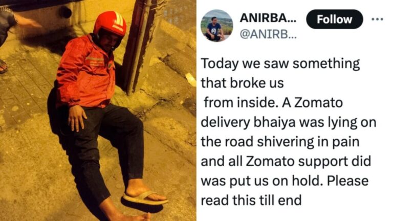 ZOMATO RESPONDS AFTER DELIVERY AGENT LEFT UNATTENDED POST-ACCIDENT
