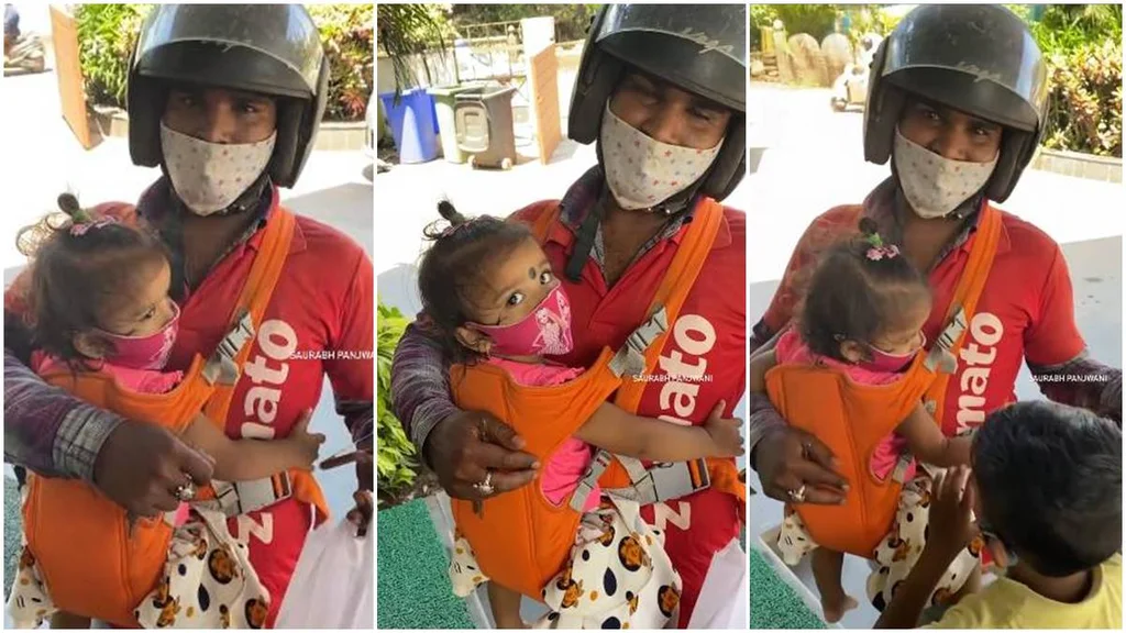 After Husband’s Death, Mother Delivers Food With Children