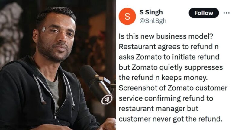 Zomato Responds After Customer Complains That He Didn’t Get A Refund Even After Restaurant Approval