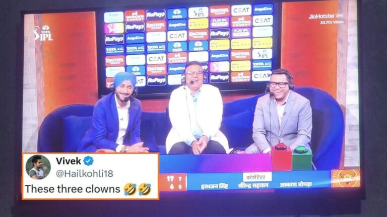 Harbhajan Singh Gives Befitting Reply To Trolls For Calling Him, Sehwag & Aakash Chopra ‘Three Clowns’