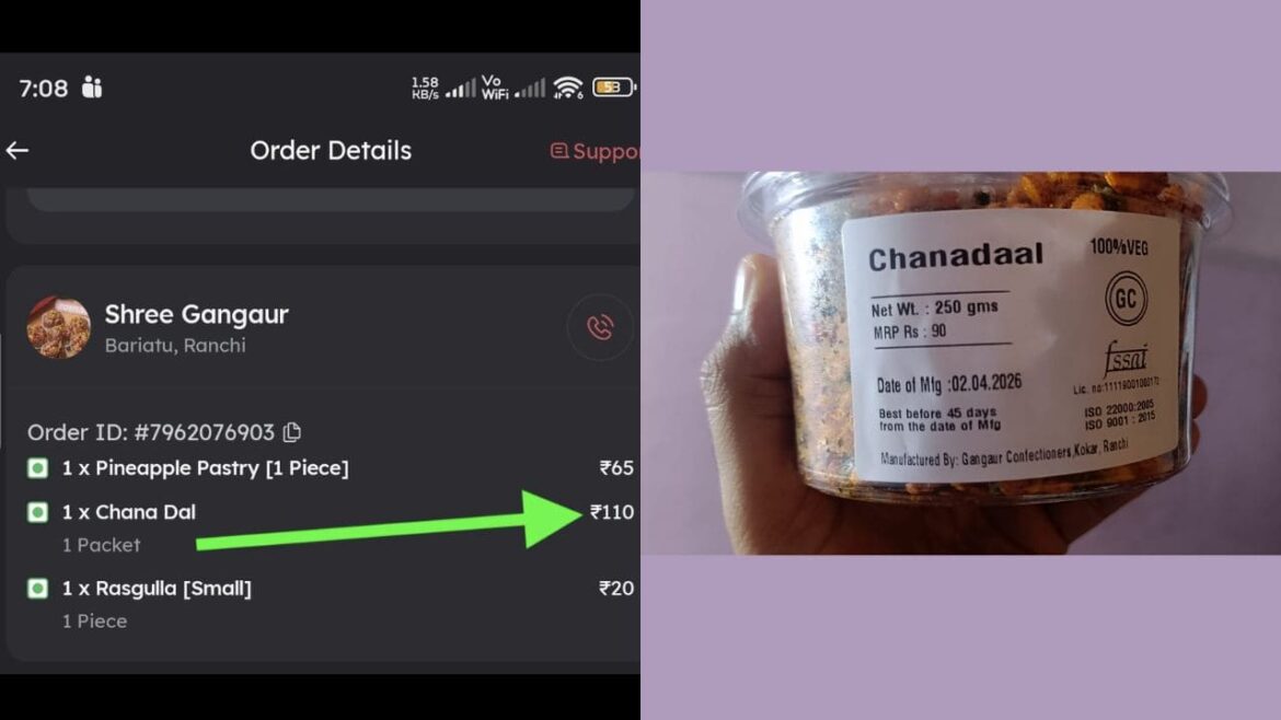 Zomato Responds After Customer Complains About Higher-Than-MRP Charges On Order