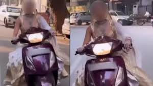 Bride Riding Scooty Without Helmet Goes Viral, Delhi Police’s Reply Grabs Attention